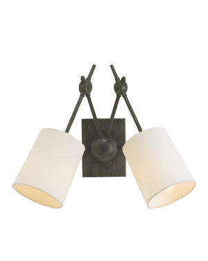 Compass Wall Sconce In Black Iron