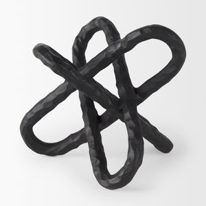 Wilhelm II (Large) 10L x 10W Black Metal Link Decor Object