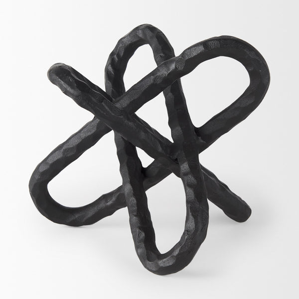 Wilhelm II (Large) 10L x 10W Black Metal Link Decor Object