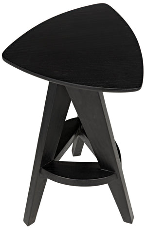 Twist Sungkai/Mindi Counter Stool in Charcoal Black