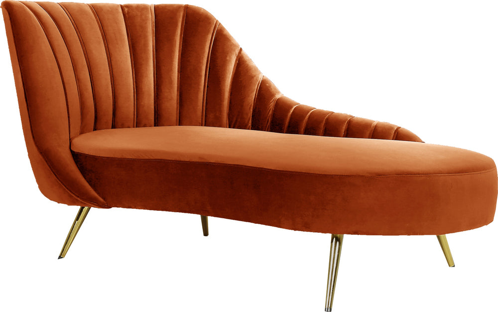 Josefina Chaise In Cognac Velvet