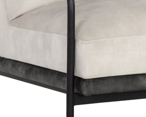 TRISTEN LOUNGE CHAIR - NONO CREAM / NONO DARK GREEN