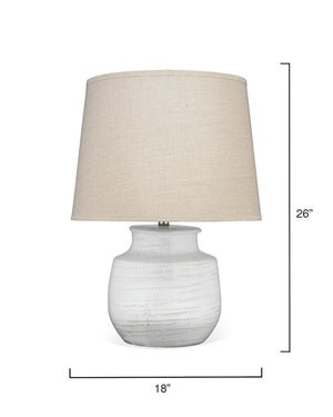 Trace Ceramic Table Lamp with Linen Shade