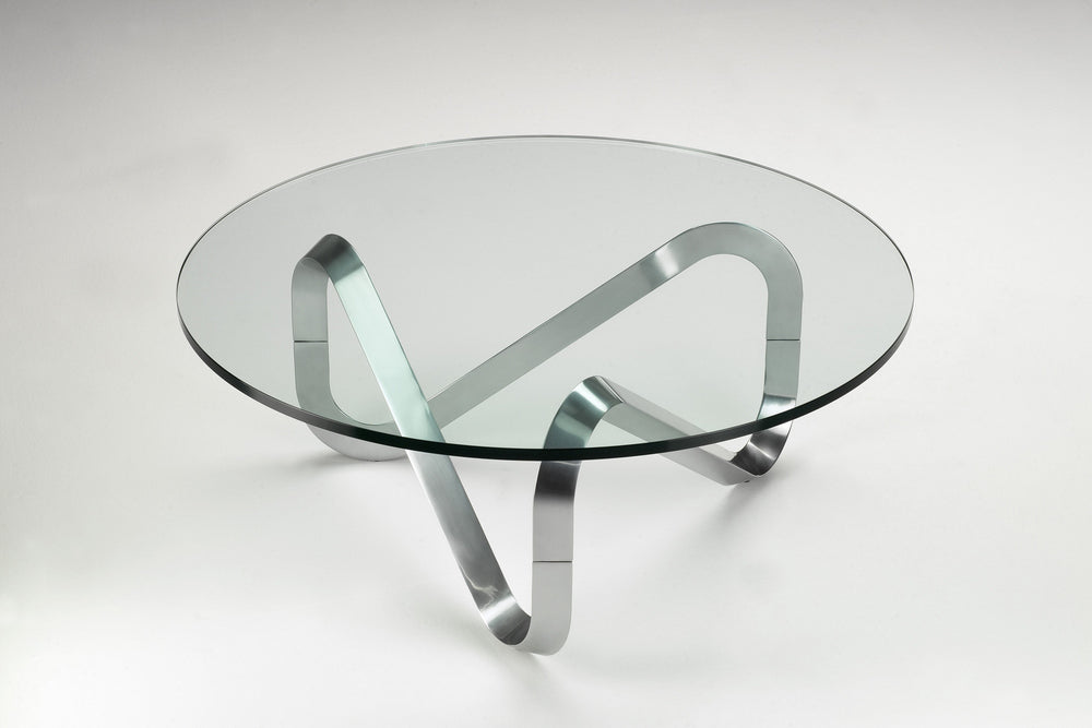 Mobius coffee table w/ tempered glass top
