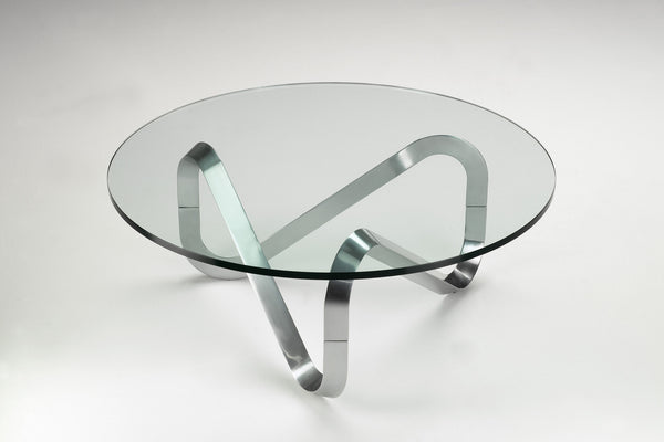 Mobius coffee table w/ tempered glass top