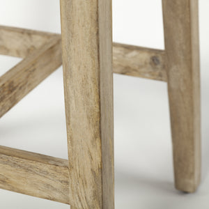 Colony 25" Seat Height Brown Wood Seat & Frame Stool