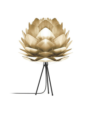 Silvia 31" H Table Lamp in Brass Foil Finish and Black Base