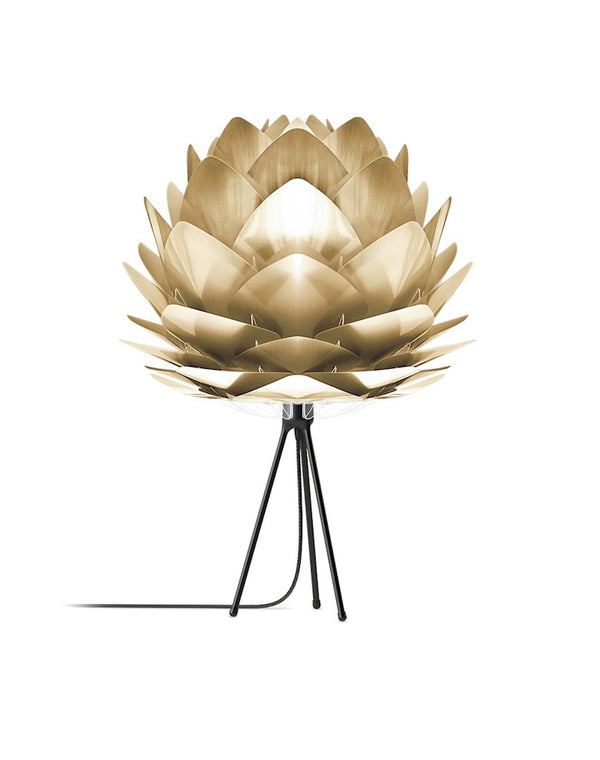 Silvia 31" H Table Lamp in Brass Foil Finish and Black Base