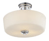 Lamina 3 Light Semi Flush Mount in Chrome  Finish