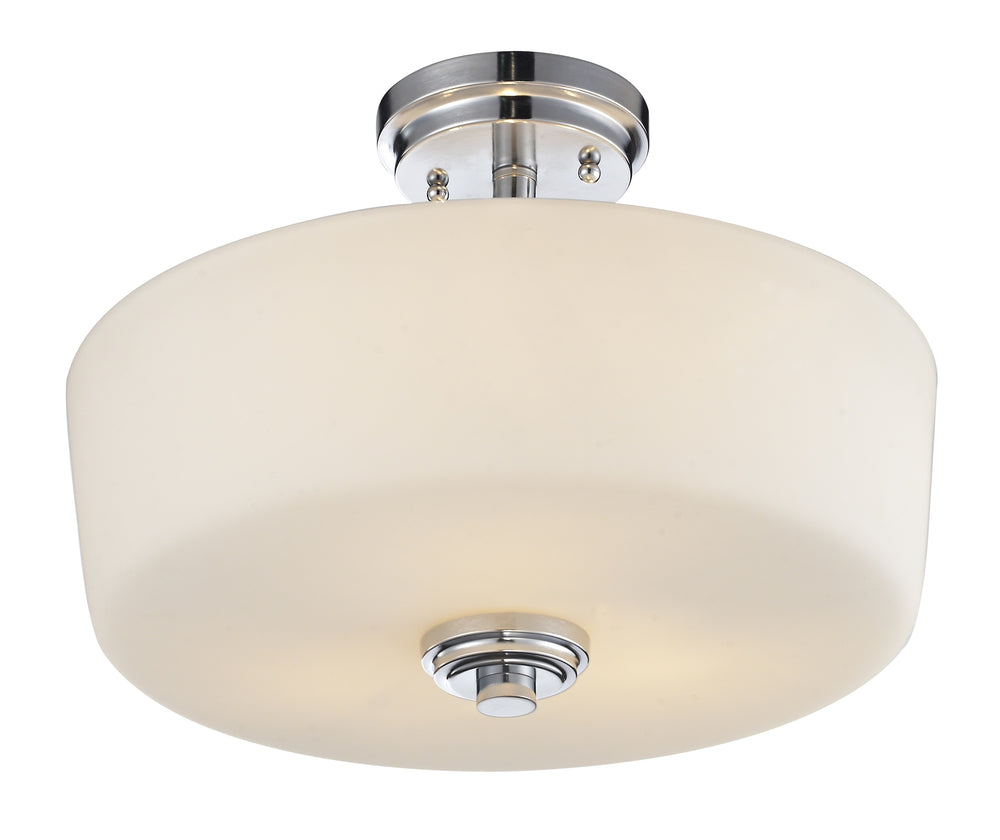 Lamina 3 Light Semi Flush Mount in Chrome  Finish