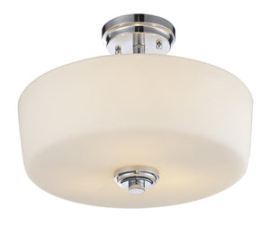 Lamina 3 Light Semi Flush Mount in Chrome  Finish