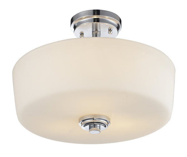 Lamina 3 Light Semi Flush Mount in Chrome  Finish