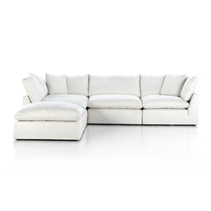 Stevie 4Pc Laf Sec Sofa W/Ottoman In Ivory