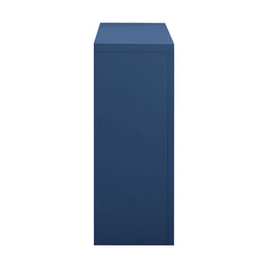 Suzie Navy & Rattan Console Table