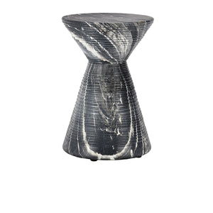 Fern Outdoor Round Accent Table - Black