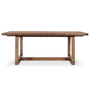Lyra Pine Wood Extension Dining Table Smoke Brown