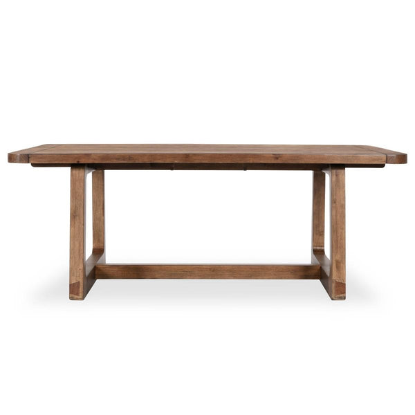 Lyra Pine Wood Extension Dining Table Smoke Brown