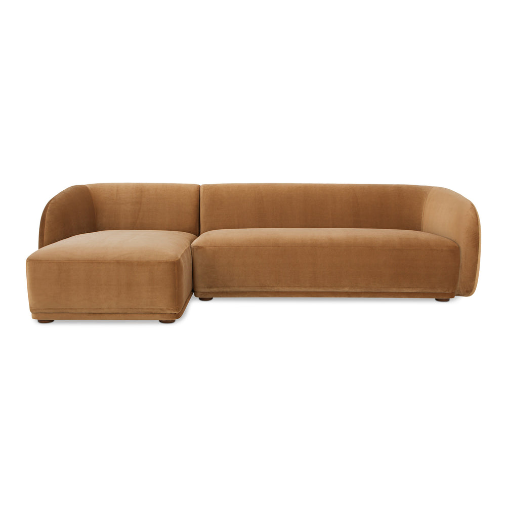 Moe's Faye Left Sectional in Tan Faux Mohair
