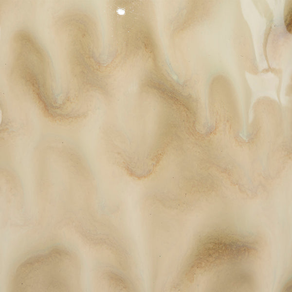 Raindrop Ceramic Table Lamp with Linen Shade, Off White