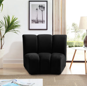 Lynda Modular Chair In Black Velvet