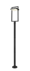 Luttrel 1 Light Outdoor Post Mounted Fixture in Black Finish