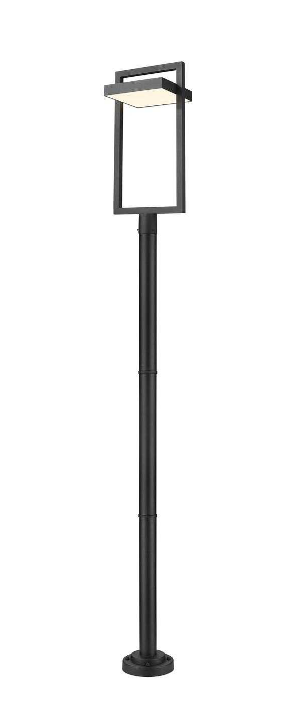 Luttrel 1 Light Outdoor Post Mounted Fixture in Black Finish