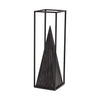Memphis I (Large) 5L x 5W Black Metal Pyramid In A Square Frame
