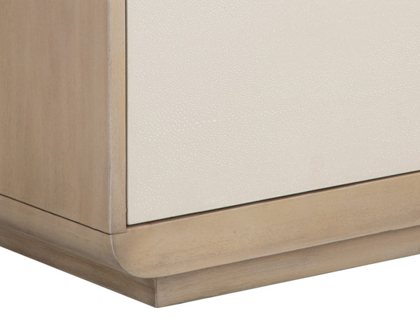 KAYDEN MEDIA CONSOLE AND CABINET - OYSTER SHAGREEN