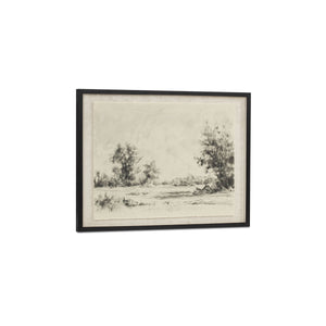 Briar Framed Print on Linen with Wood Frame