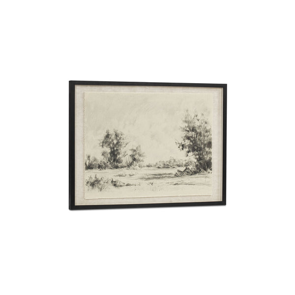 Briar Framed Print on Linen with Wood Frame