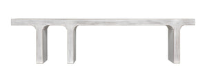 Kir Mahogany Bench in White Wash Finish