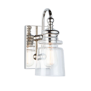 Castara 1 Light Wall Light AC11591PN in Polished Nickel