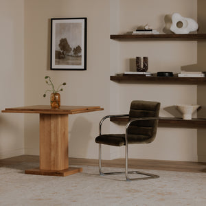 Moe's Pedro Dining Chair Green Mohair Set