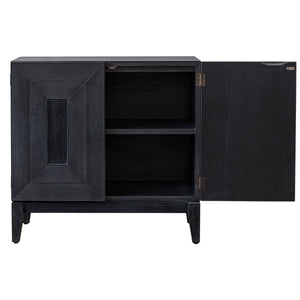 Covey KD Cabinet 2 Doors, Brushstroke Black