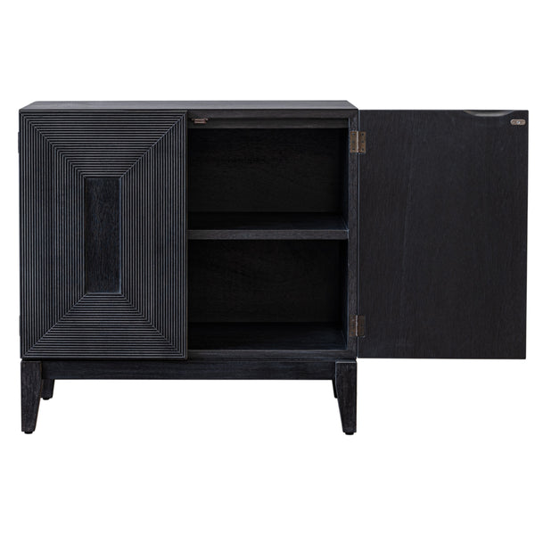 Covey KD Cabinet 2 Doors, Brushstroke Black