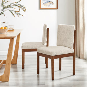 2pc Set - Melvin KD Chenille Dining Side Chair, Concord Cream