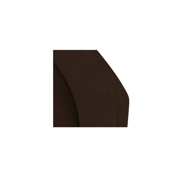 Naomi 2-Piece Wave Modular Sectional in Dark Brown
