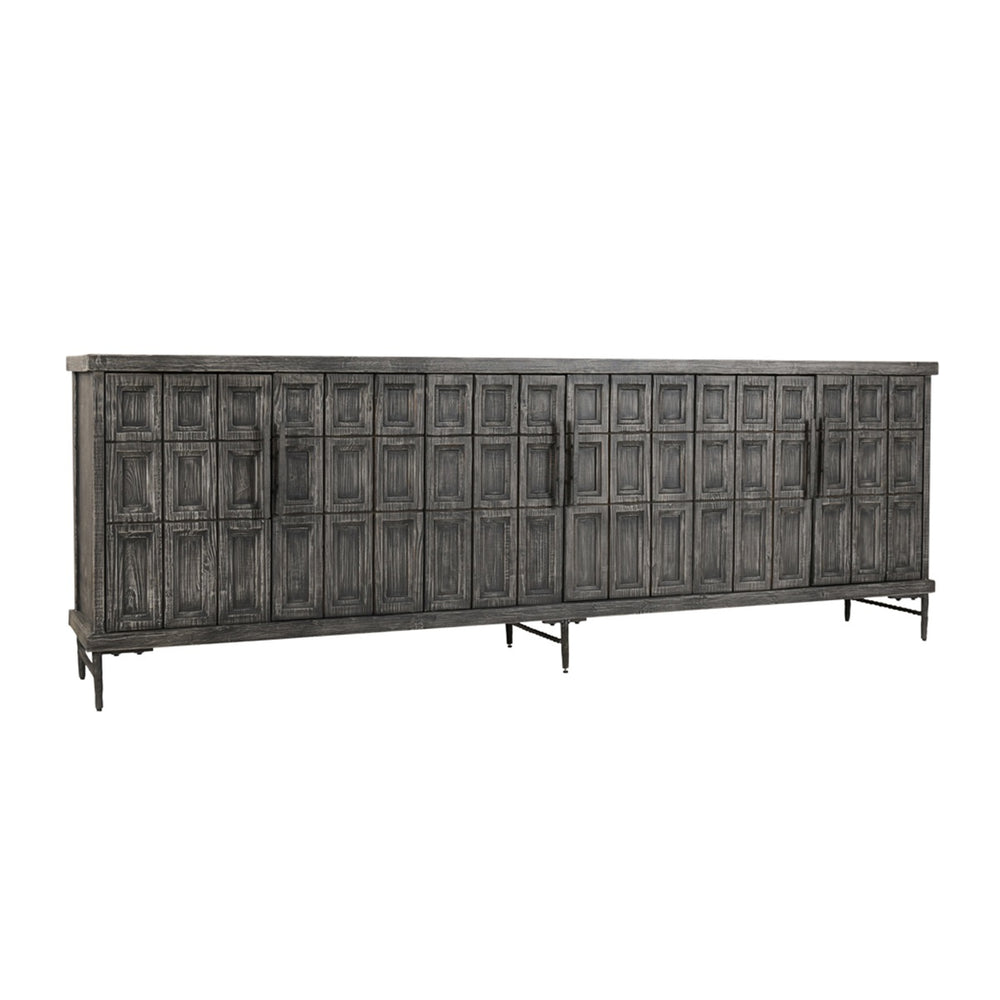 Willmark Solid Wood 6Dr Cabinet - Reclaimed Pine & Iron