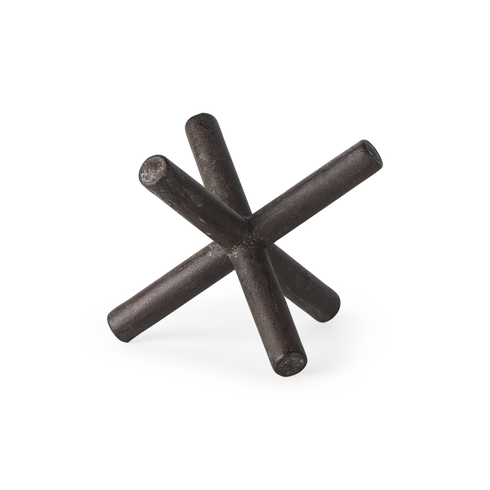 Astericks III (Small) 6L x 6W Brown Metal Decor Object