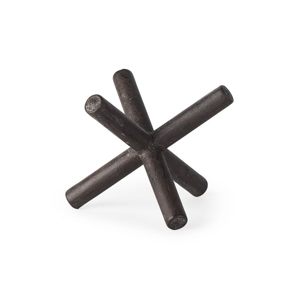 Astericks III (Small) 6L x 6W Brown Metal Decor Object