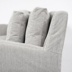Denly II 92.5 X 38.25 X 34.5 Frost Gray Slipcover Three Seater Sofa