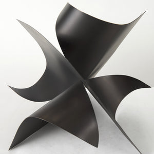 Francesca 18.1L x 18.1W x 18.1H Black Metal Sculptural Decorative Object