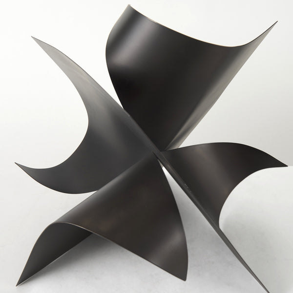 Francesca 18.1L x 18.1W x 18.1H Black Metal Sculptural Decorative Object