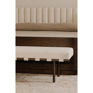 Moe's Carson Dining Bench in Beige
