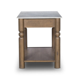 Dothan Kitchen Island - White Marble