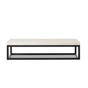 The 67' Rectangular Coffee Table in Travertine