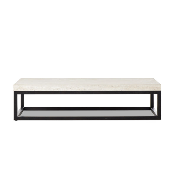 The 67' Rectangular Coffee Table in Travertine