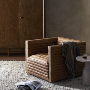 Padma Swivel Chair - Eucapel Cognac