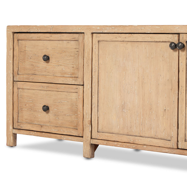 Gaines Media Console In Aged Light Pine
