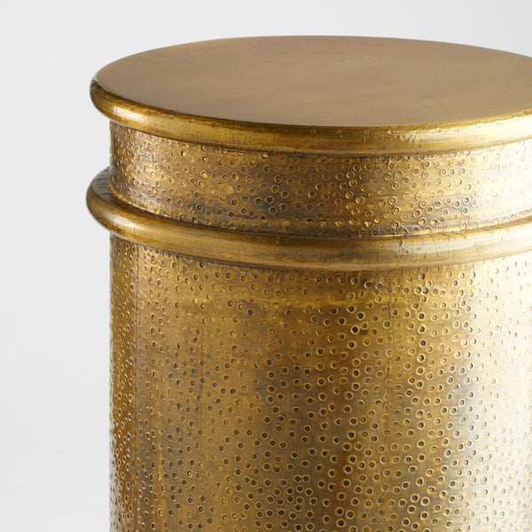 Gavel Accent Table| Brass